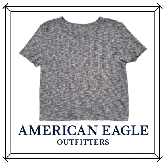 American Eagle Outfitters Tops - AMERICAN EAGLE Crop Top with Ruffled Edges (Medium)